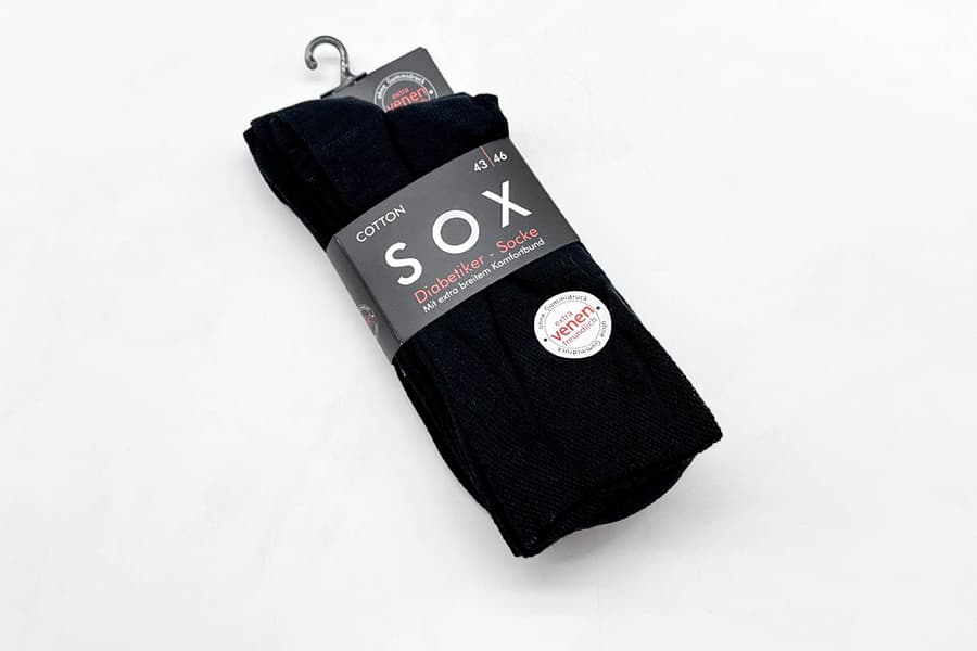 3 Packungen Diabetiker Socken SOX, Gr. 43/46